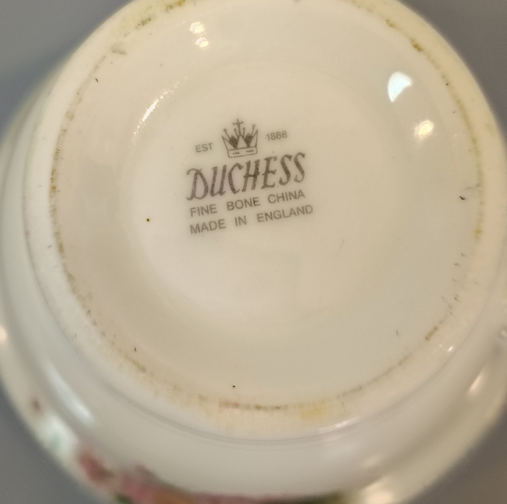 Duchess Fine Bone China England Floral Tea Cup And Saucer Pink Flowers - Picture 8 of 8